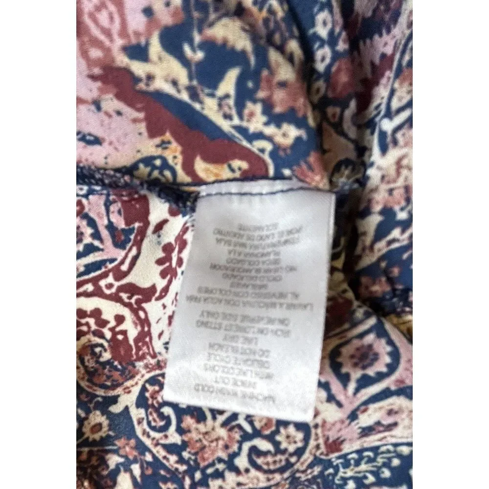 Democracy Womens Floral Allover Print Bell Sleeve Boho Blouse Multicolor Size 3X - Picture 4 of 6